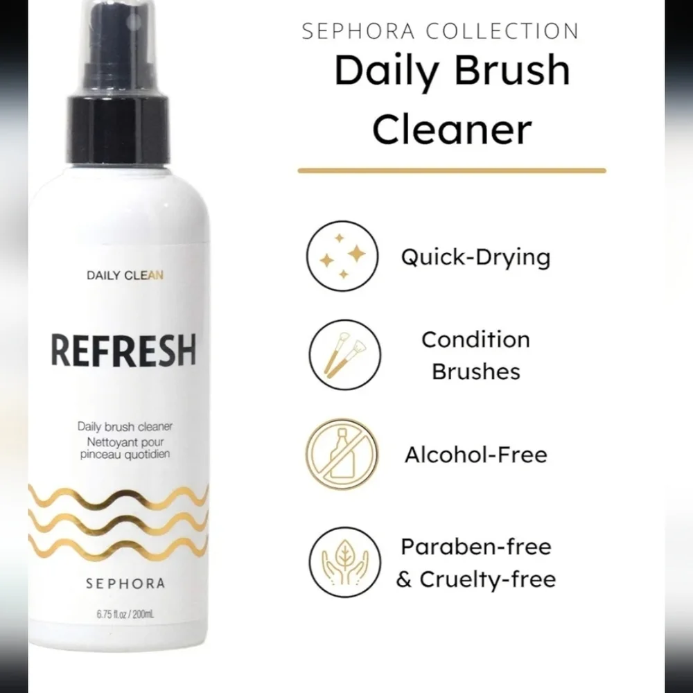 Sephora Refresh Daily Brush Cleaner in White 6.75 Fl Oz New